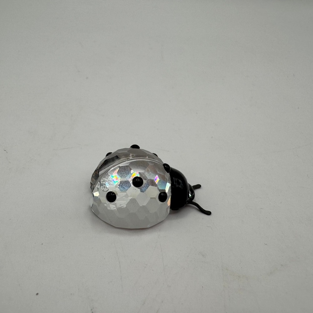 Swarovski Crystal Ladybug Figurine Small Clear Black Retired 190858 Excellent - Picture 4 of 7